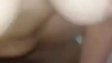 Desi village chick with big XXX melons spreads legs for hubby's dick