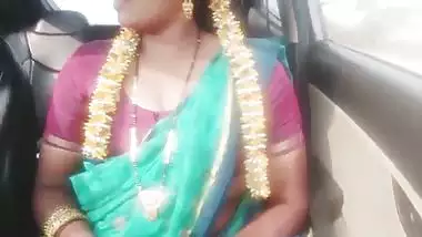Indian car sex.housewife with husbend's father long drive for fucking. Telugu dirty talks.