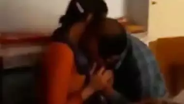 Indian teacher sucking students boobs in class