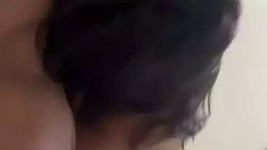 Long boobs busty wife sucking cock deep in her mouth