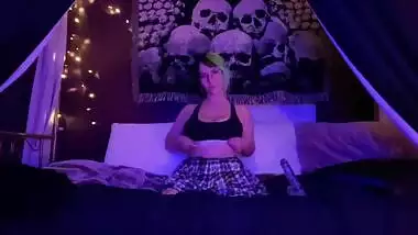 BigTittyGothEgg jiggling and playing with my wet pussy