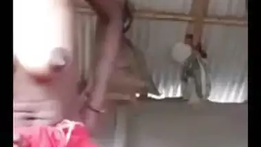 XXX whore has boobs for her Desi lover in this private video