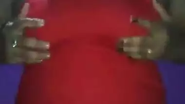 Bengali girl Sangita Bhowmik showing and playing her big boobs for bf