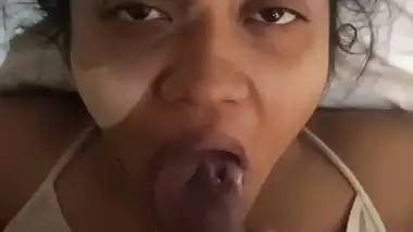 Huge facial cum upon mouth watery blowjob by wife