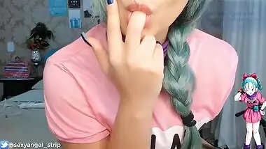 JOI PLAYING WITH BULMA COSPLAY JERK OFF INSTRUCTION ORGASM HITACHI